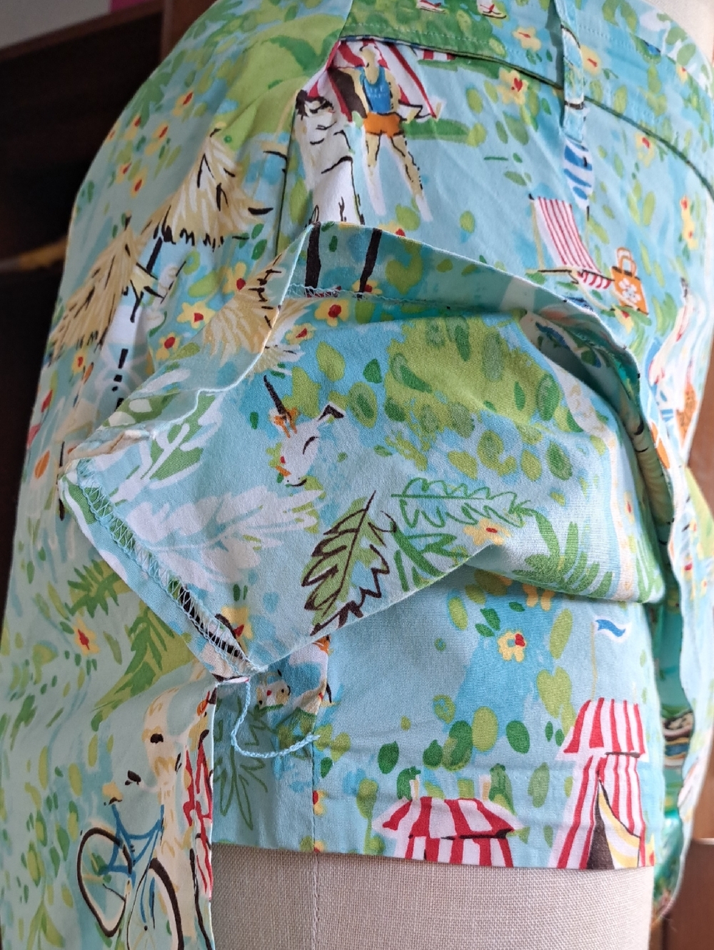 Larry Levine Tropical Cabana Beach Print Skort Size 6 - Picture 6 of 11